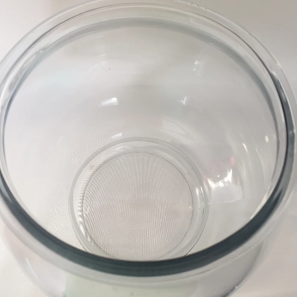 Footed Glass Fish Bowl Aquarium Container For Terrariums And Centerpieces